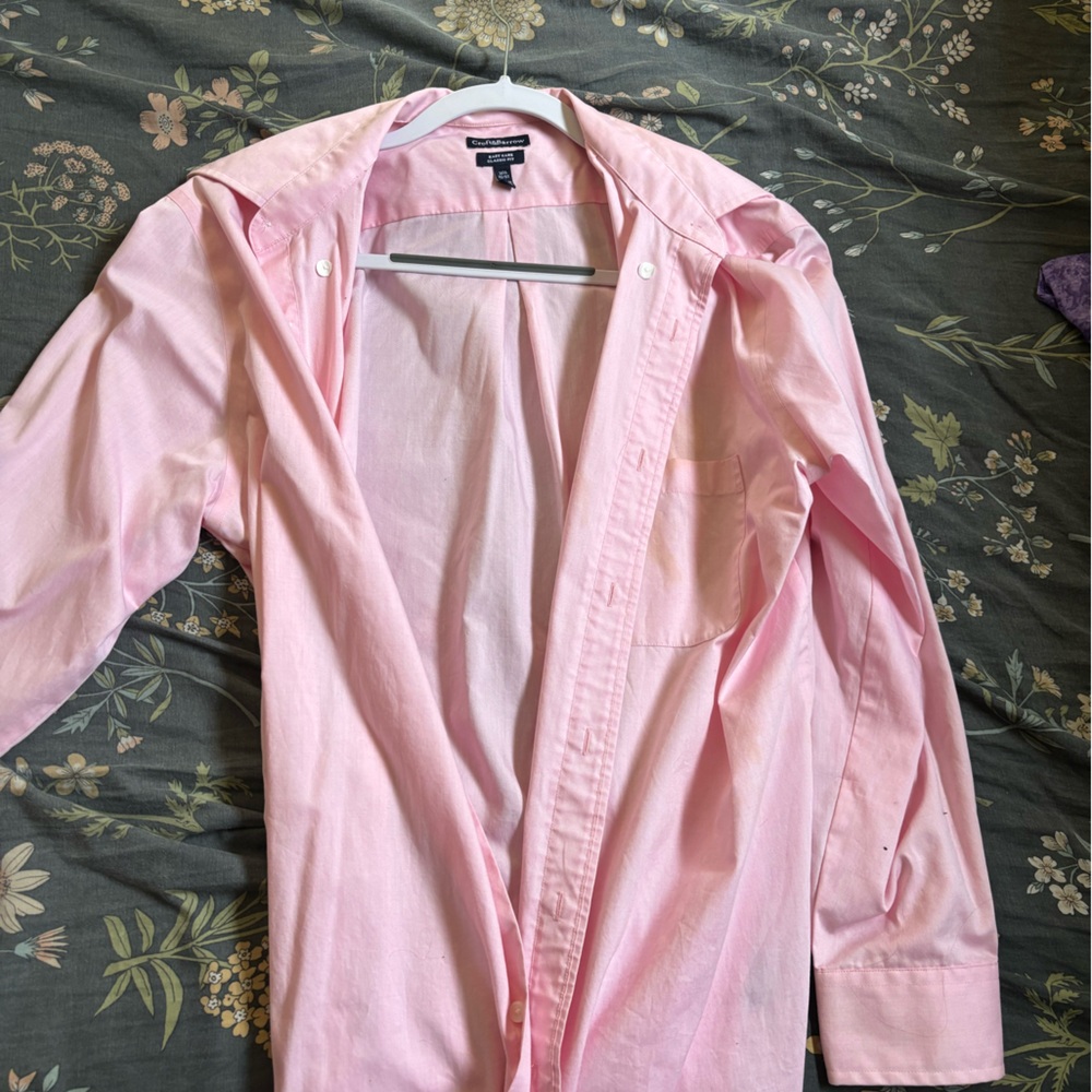 Croft and Barrow- Pink Slim Fit Dress Shirt